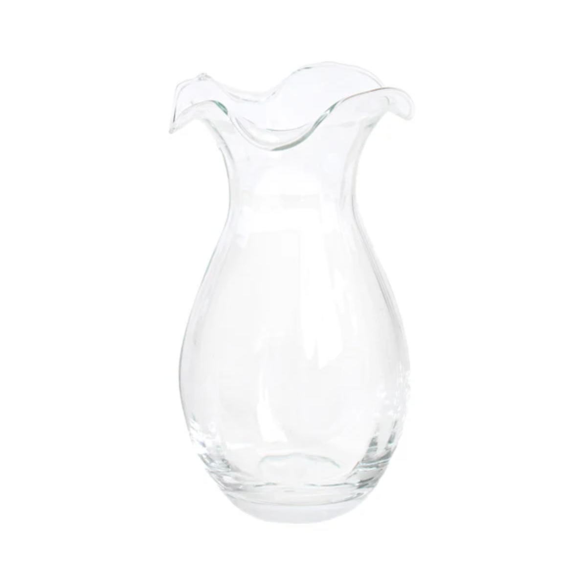VIETRI Hibiscus Clear Vertical Fluted Vase, Small