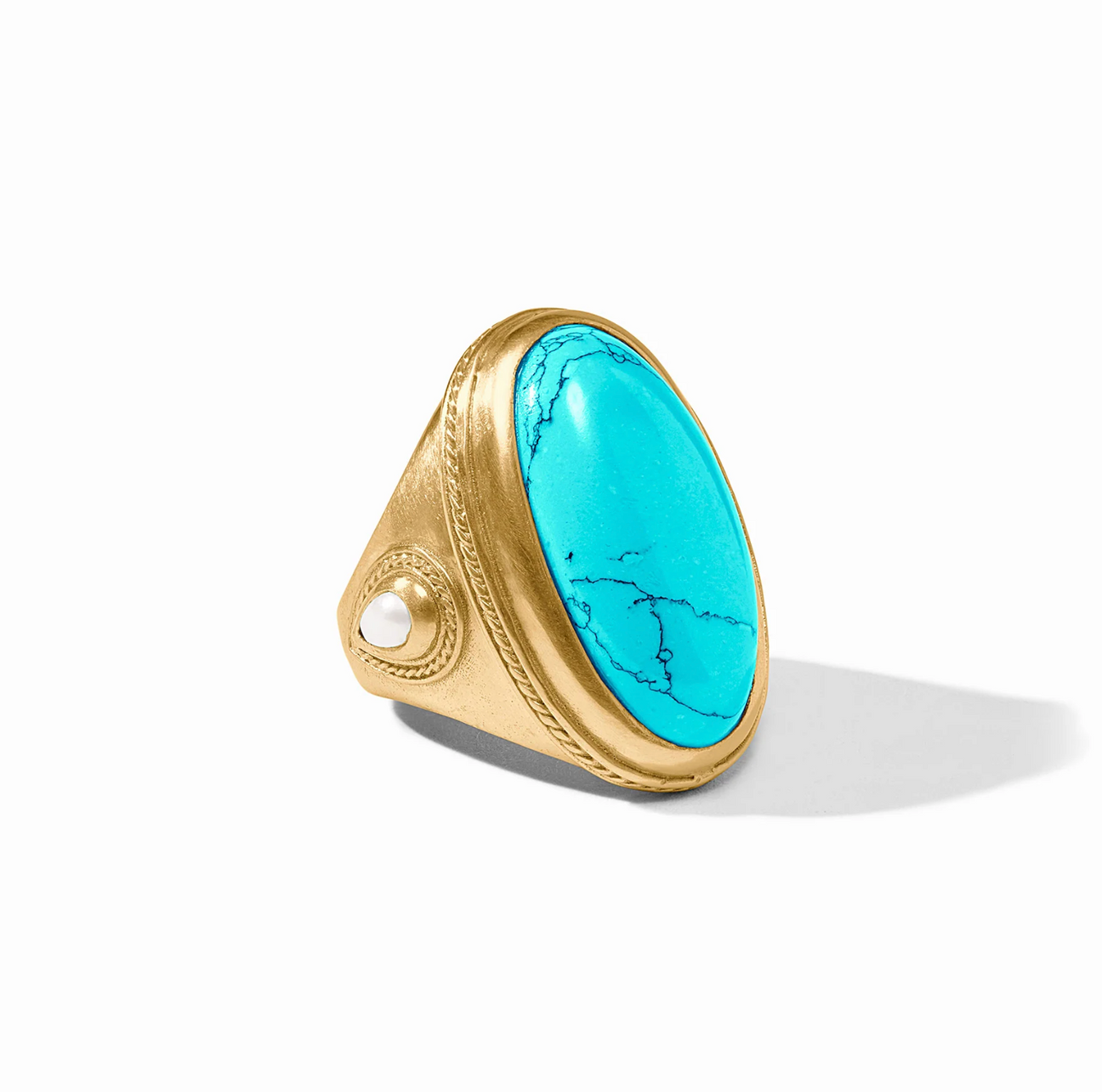 Julie Vos Cannes Statement Ring, Turquoise