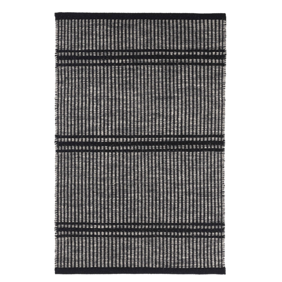 Dash & Albert Malta Woven Wool Rug, Black