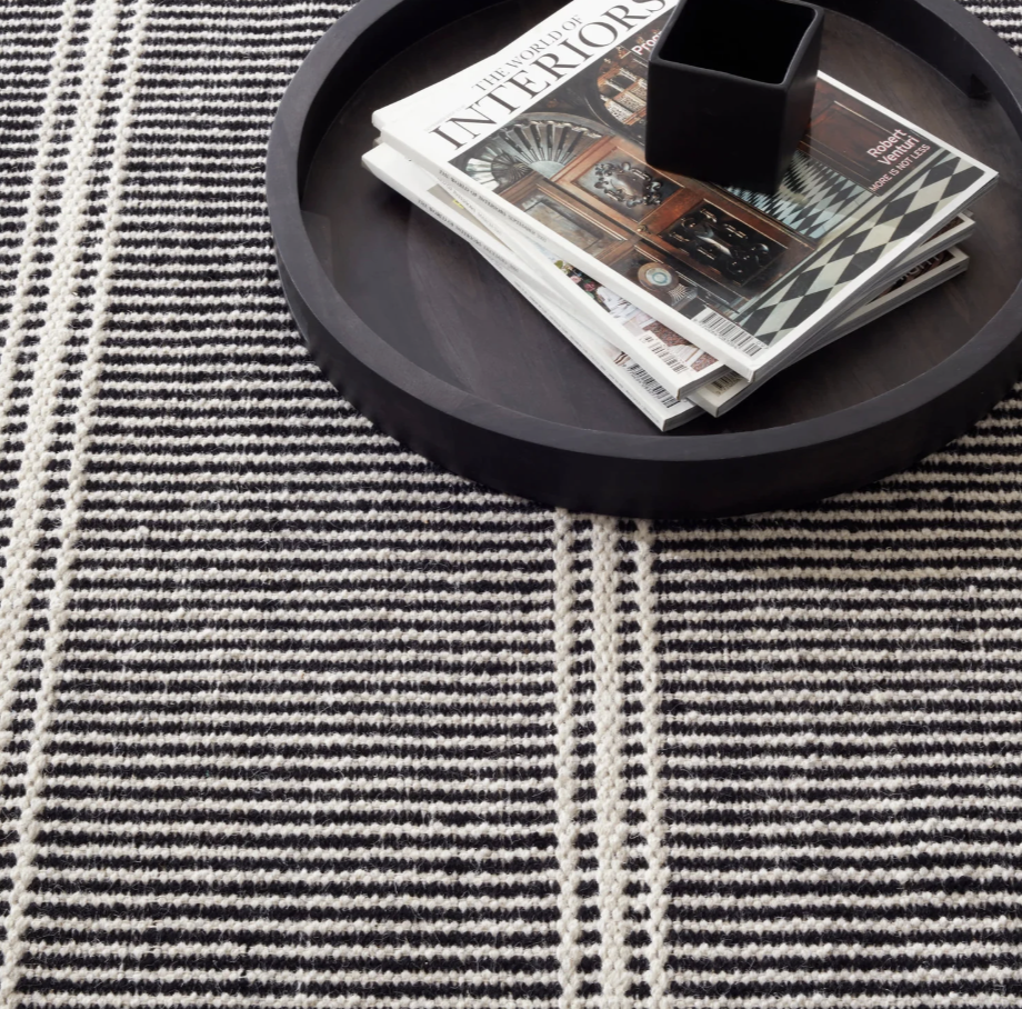 Dash & Albert Malta Woven Wool Rug, Black