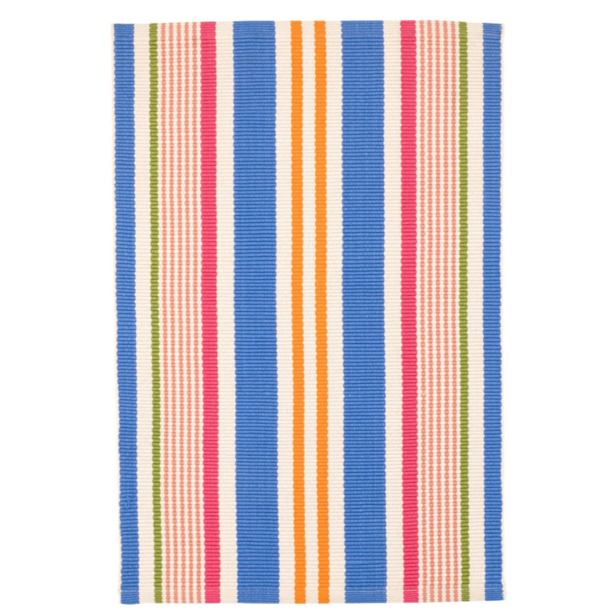 Dash & Albert Festival Stripe Handwoven Cotton Rug