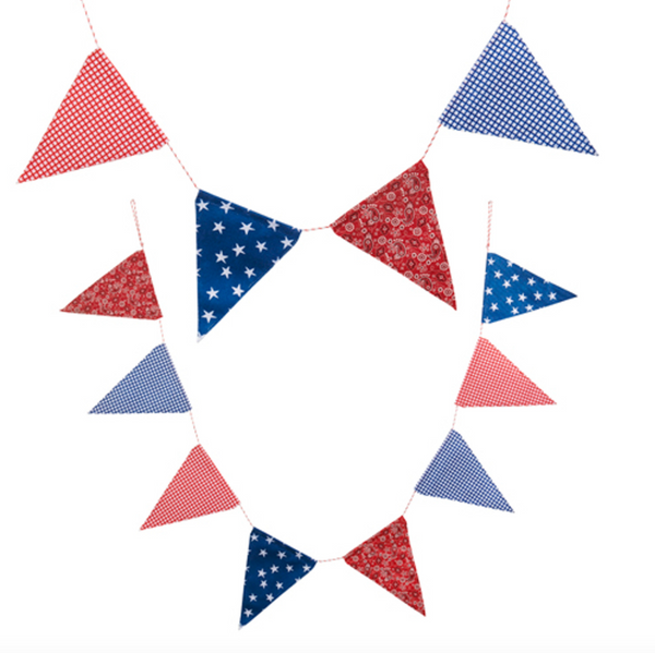 Red White and Blue Pennant Garland