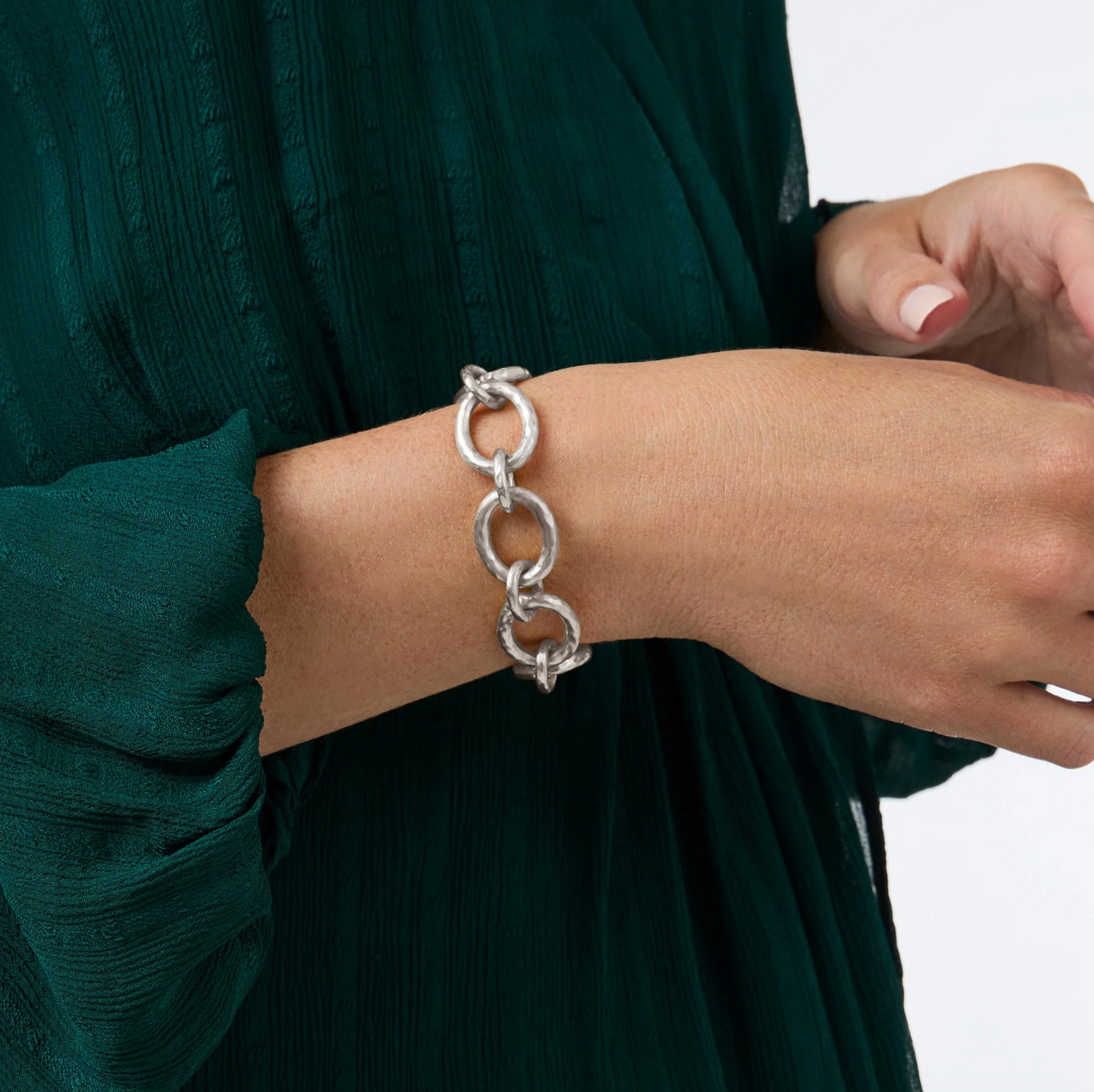 Julie Vos Silver Catalina Demi Link Bracelet