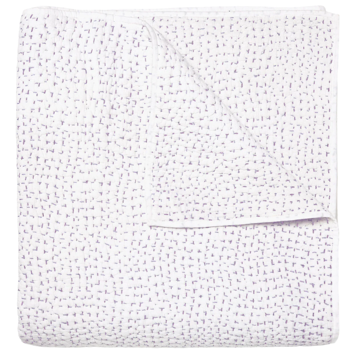 John Robshaw Organic Hand Stitched Lavender Quilt
