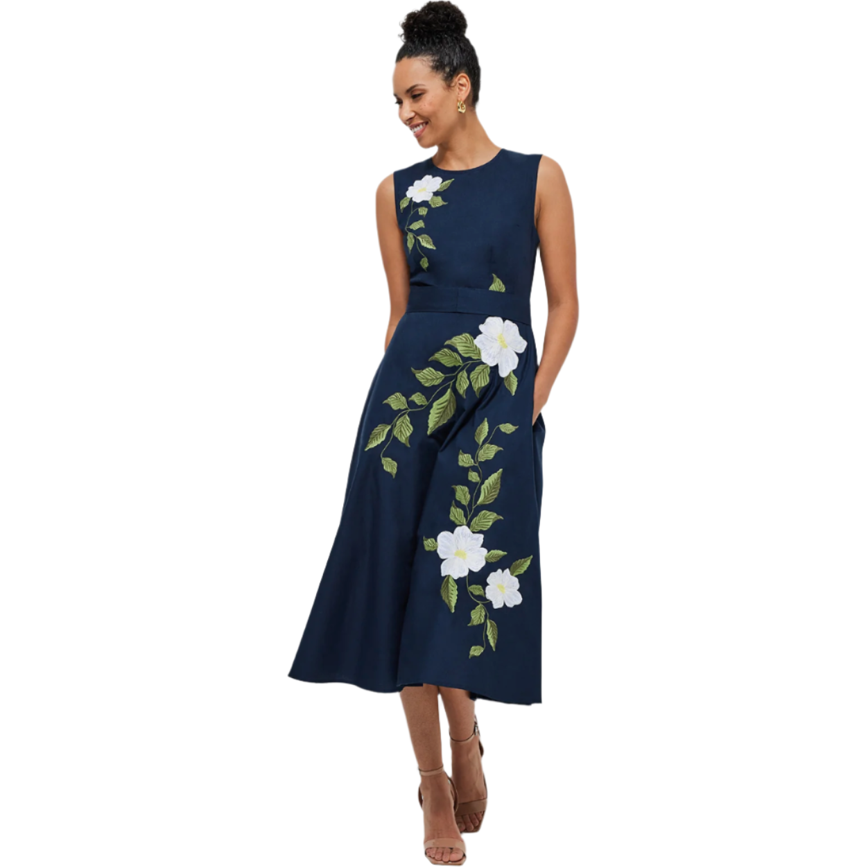 Fanm Mon Indigo Blue Magnolia Dress