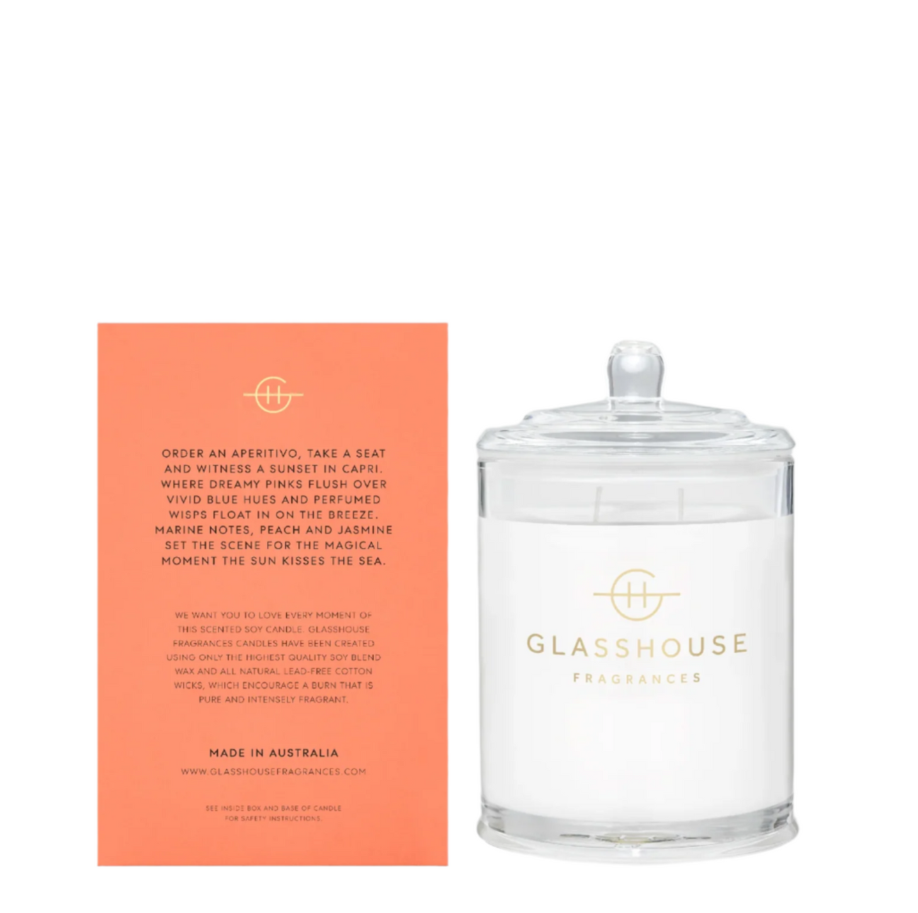 Glasshouse Sunsets in Capri Candle
