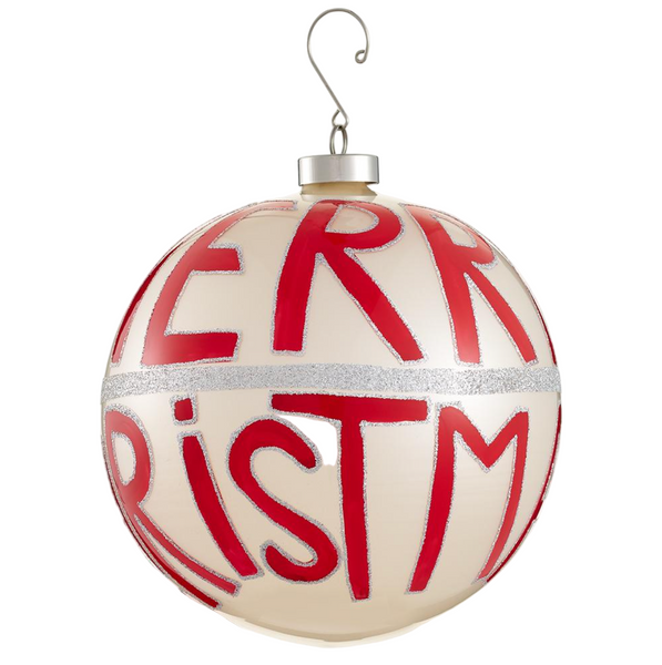 Merry Glass Ball Ornament