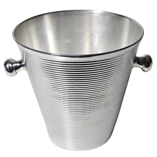 Silver Plate Full Ribbed Ice Bucket with Ball Handles – Waiting On Martha