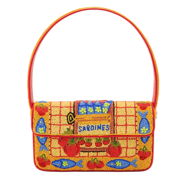 Tomato Girl Summer Hand Beaded Shoulder Bag