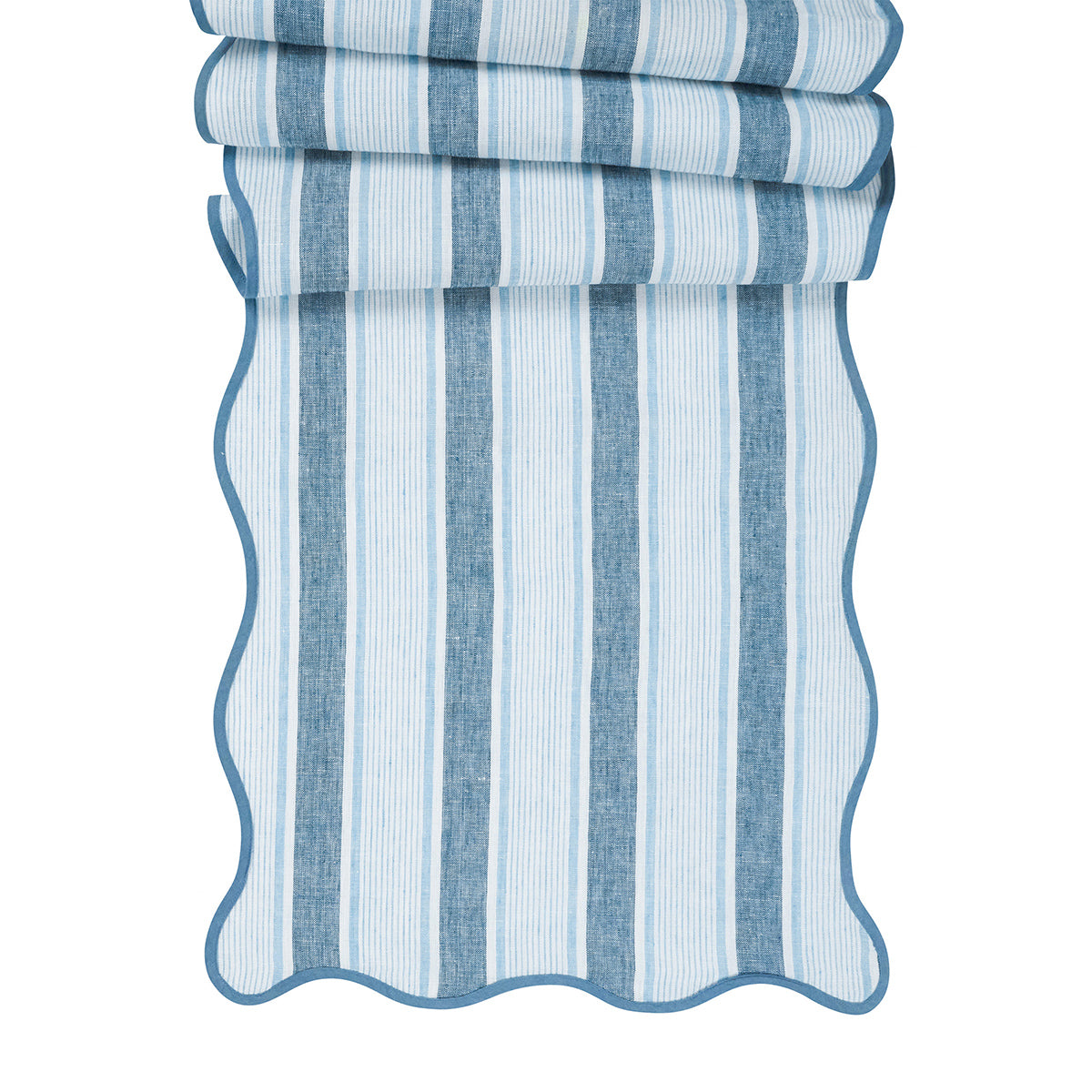 Juliska Cabana Stripe Table Runner - Ocean