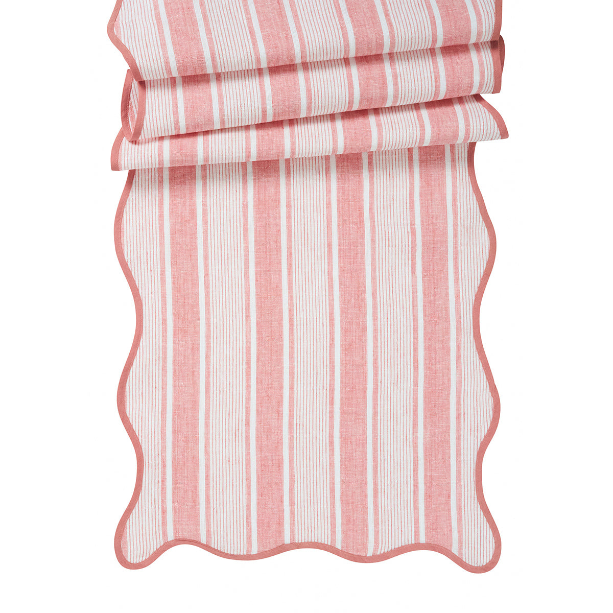 Juliska Cabana Stripe Table Runner - Coral