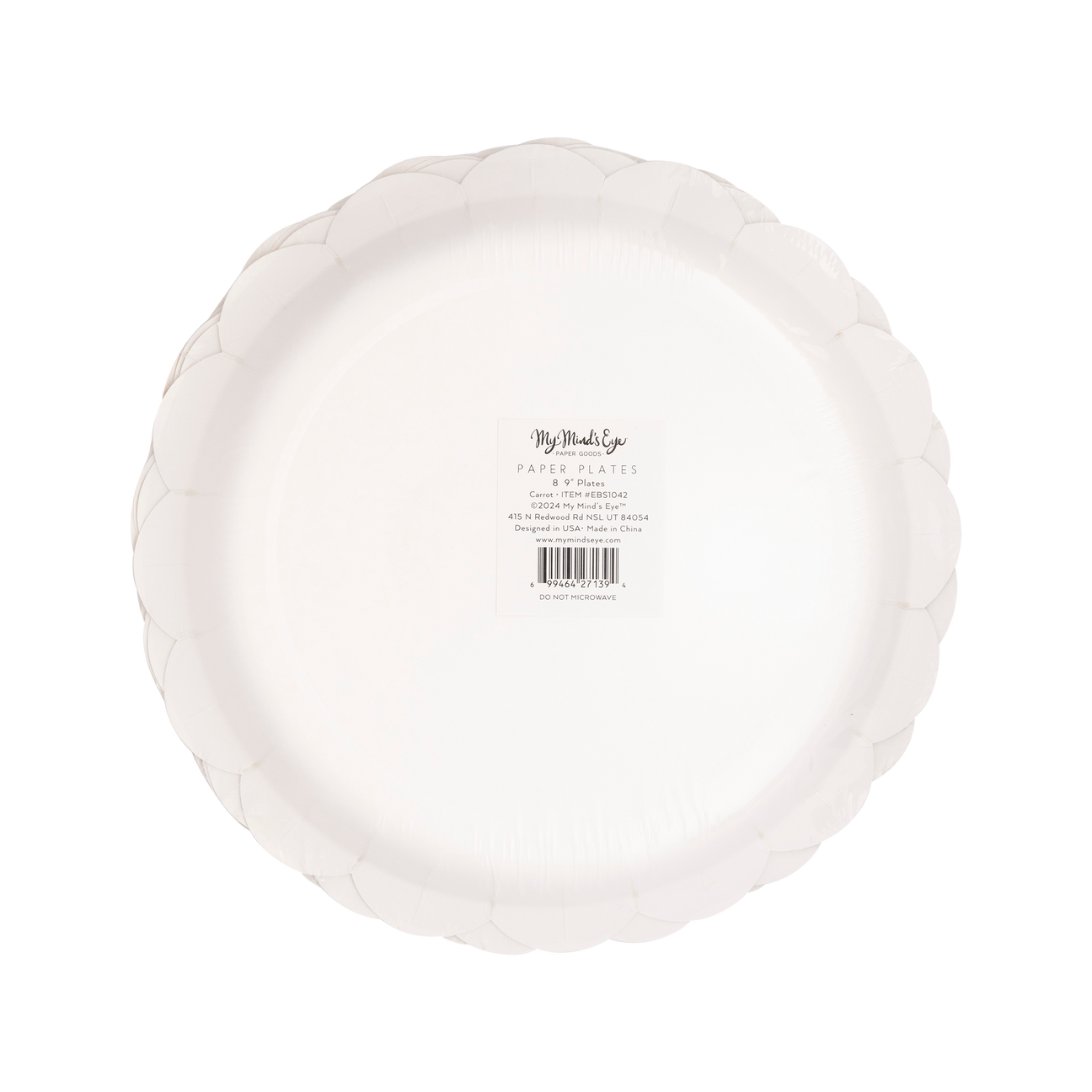 Carrot Paper Plates - Set of 8