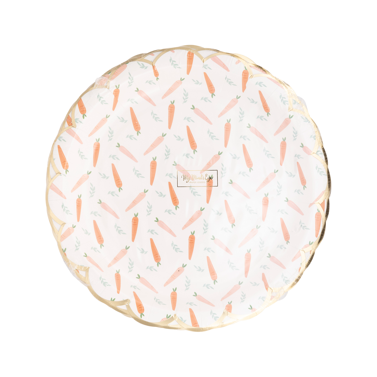 Carrot Paper Plates - Set of 8