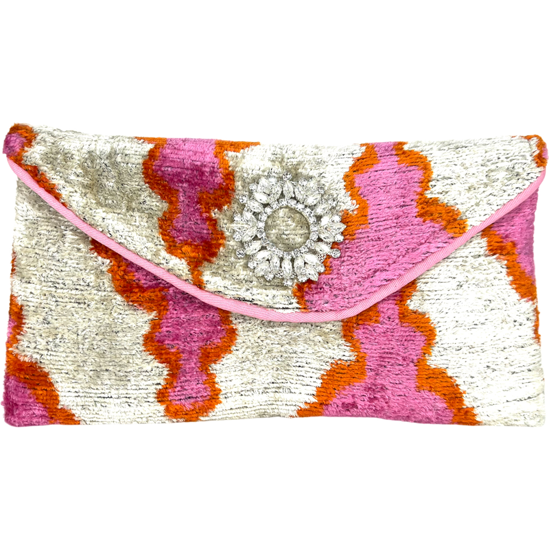 Ikat Lily Cocktail Clutch