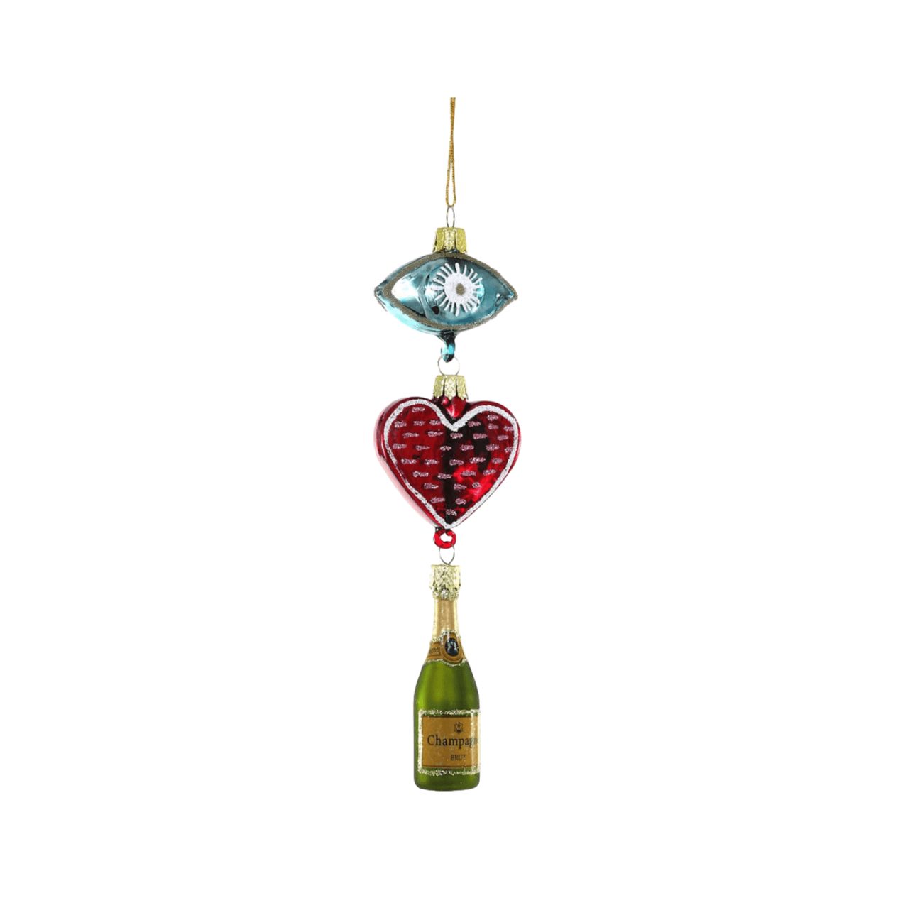 I Heart Champagne Ornament