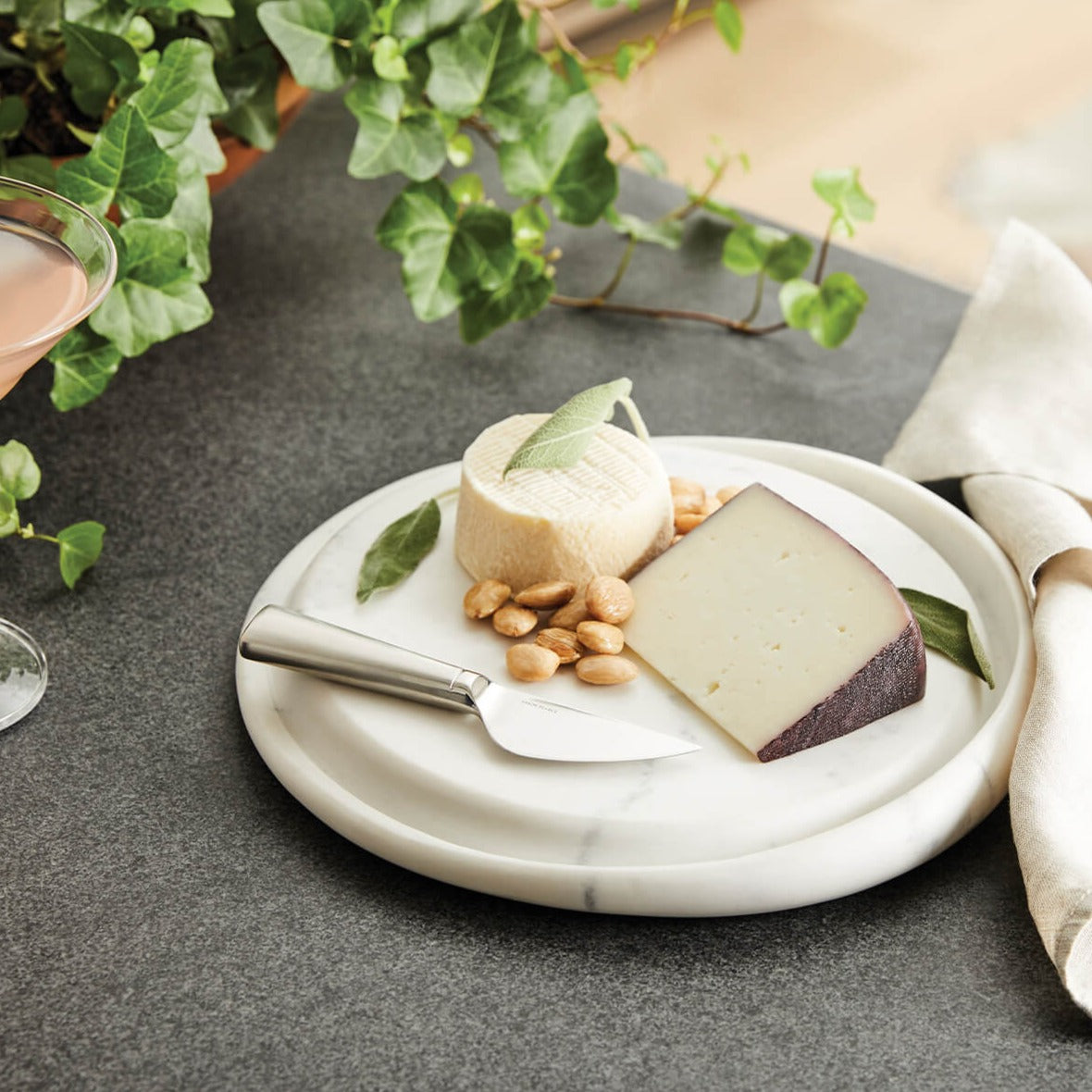 Simon Pearce Marble Cheese Board - White