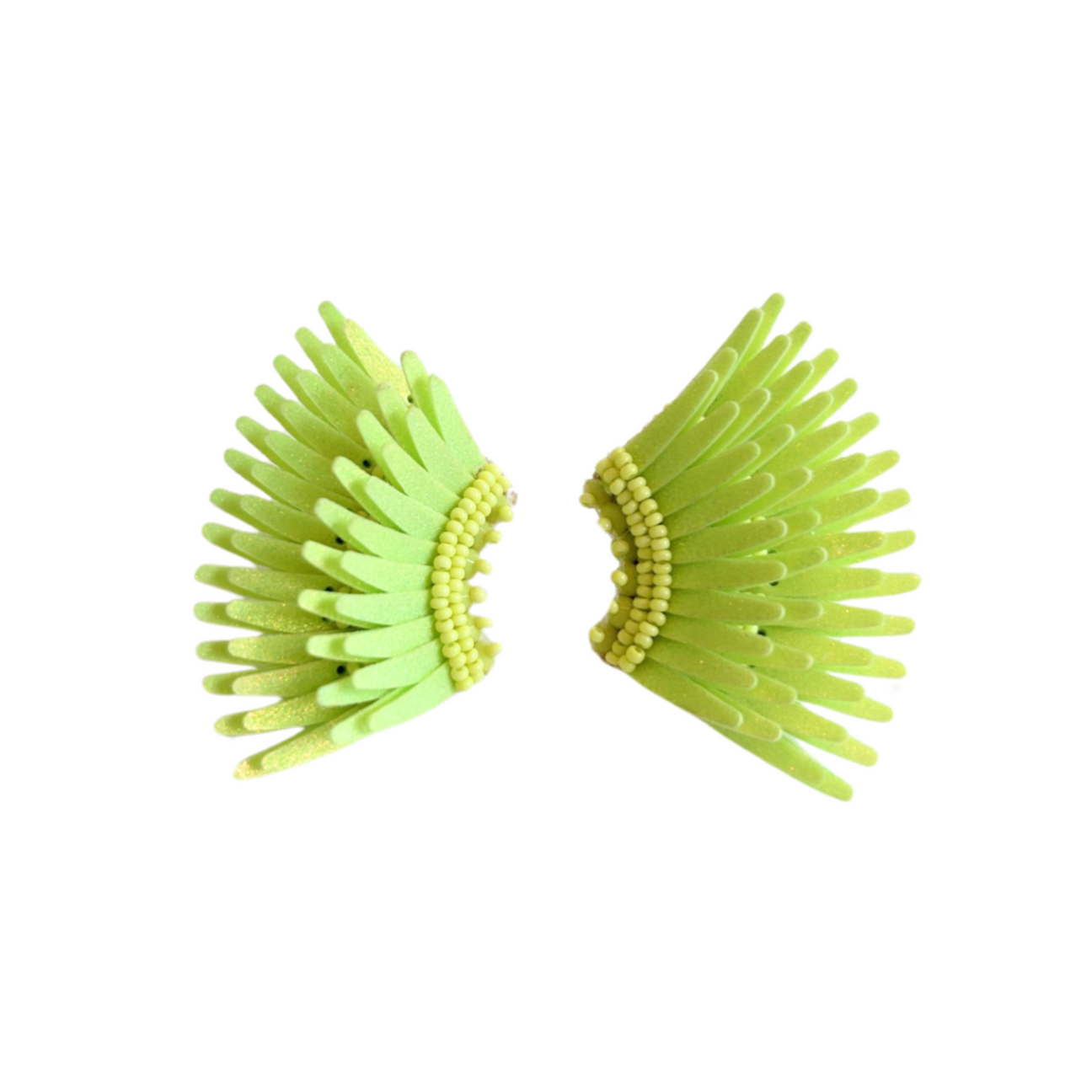 Mignonne Gavigan Mini Madeline Earrings, Lime Yellow