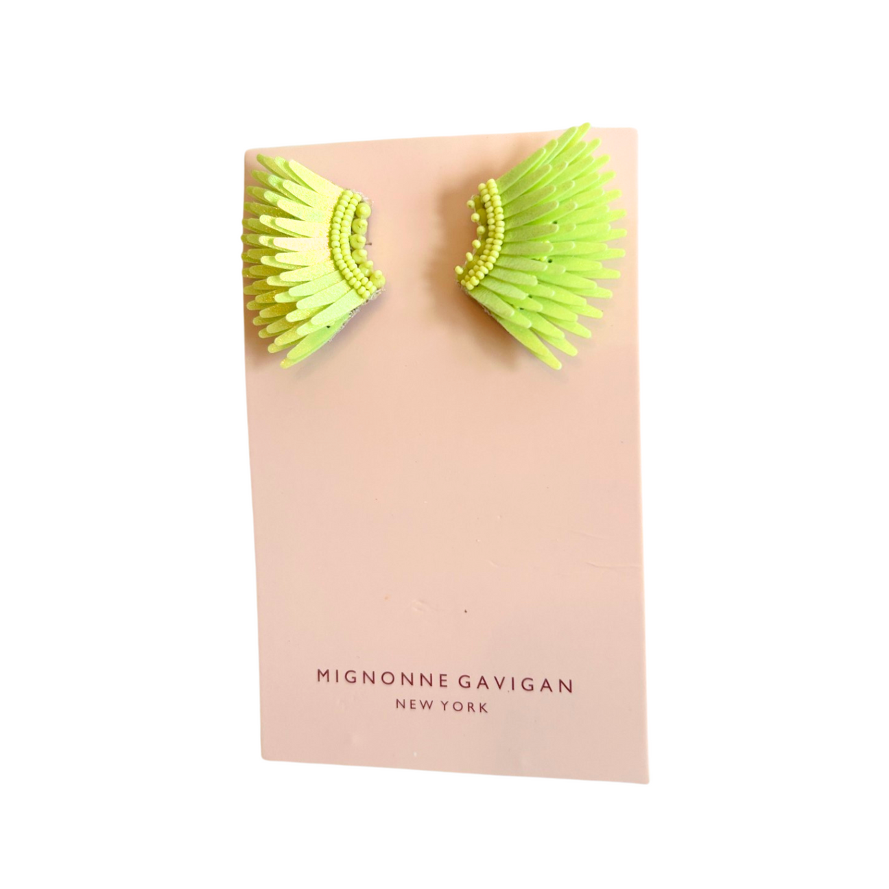 Mignonne Gavigan Mini Madeline Earrings, Lime Yellow