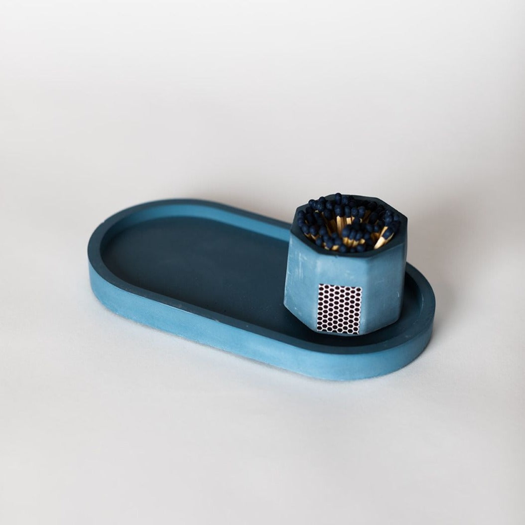 Navy Match Holder With Navy Matches