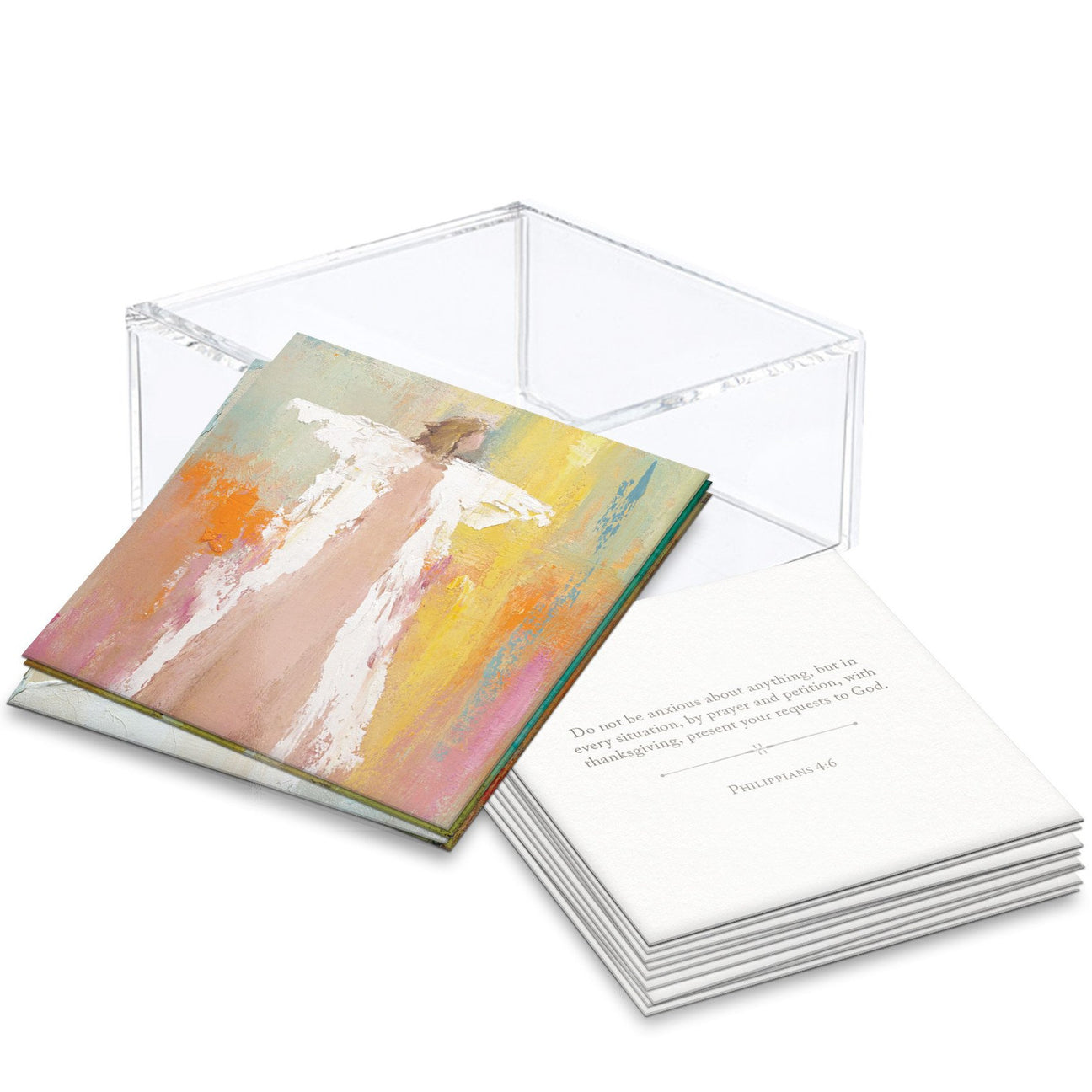 Anne Neilson Home Lucite Boxed 100 Days of Scripture Cards, Angel Series