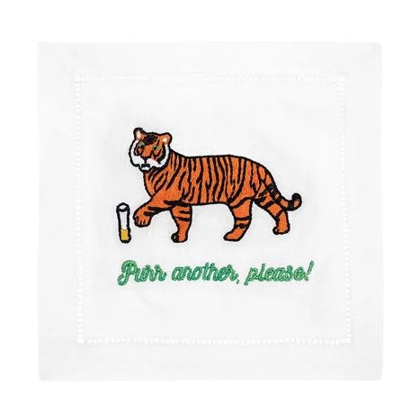 "Purr Another Please" Cocktail Napkin Set