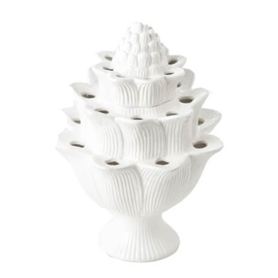 Gathered Garden Large White Artichoke Tulipiere