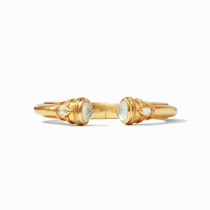 Julie Vos Cannes Demi Cuff, Iridescent Clear Crystal