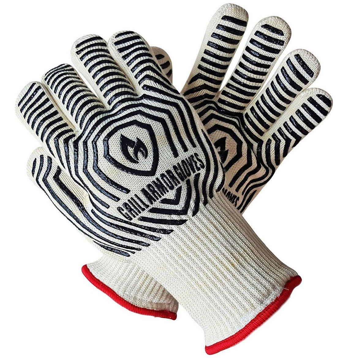 Extra Long Cuff Grill Armor Gloves, Black