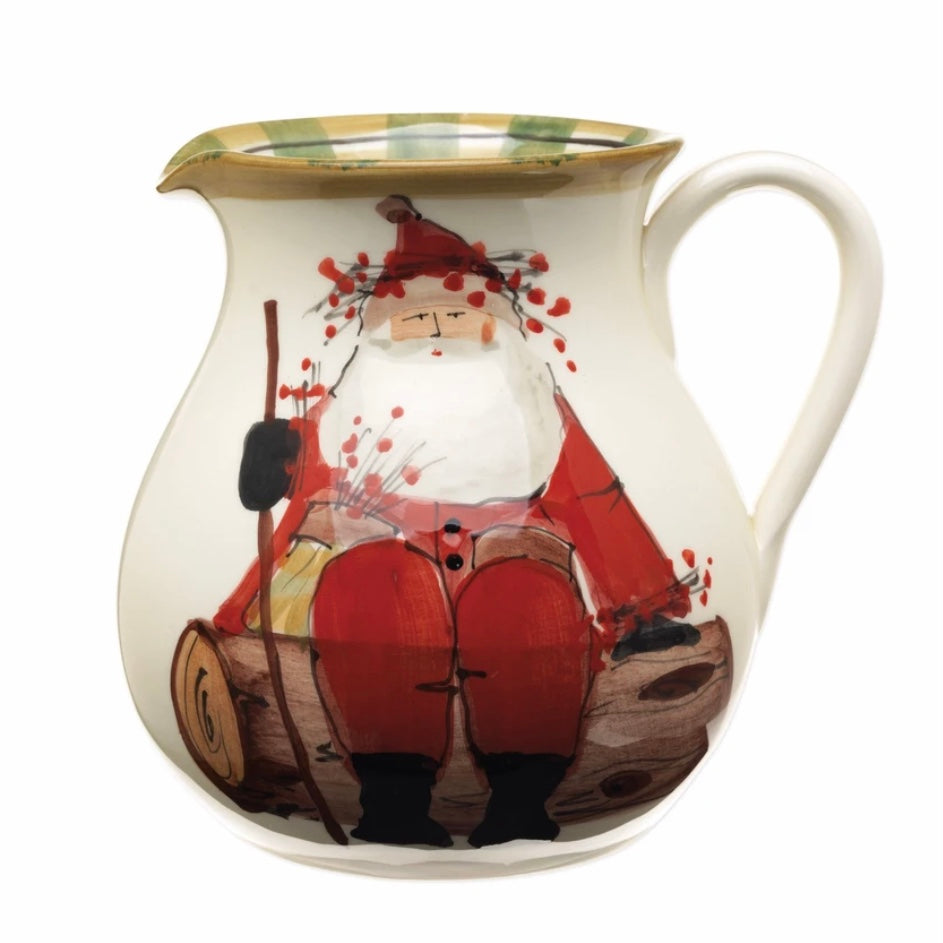 VIETRI Old St. Nick Round Body Pitcher