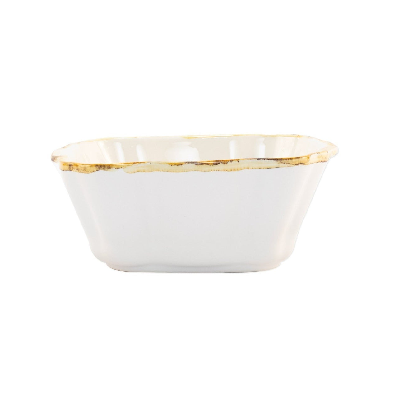 VIETRI White Small Square Italian Baker