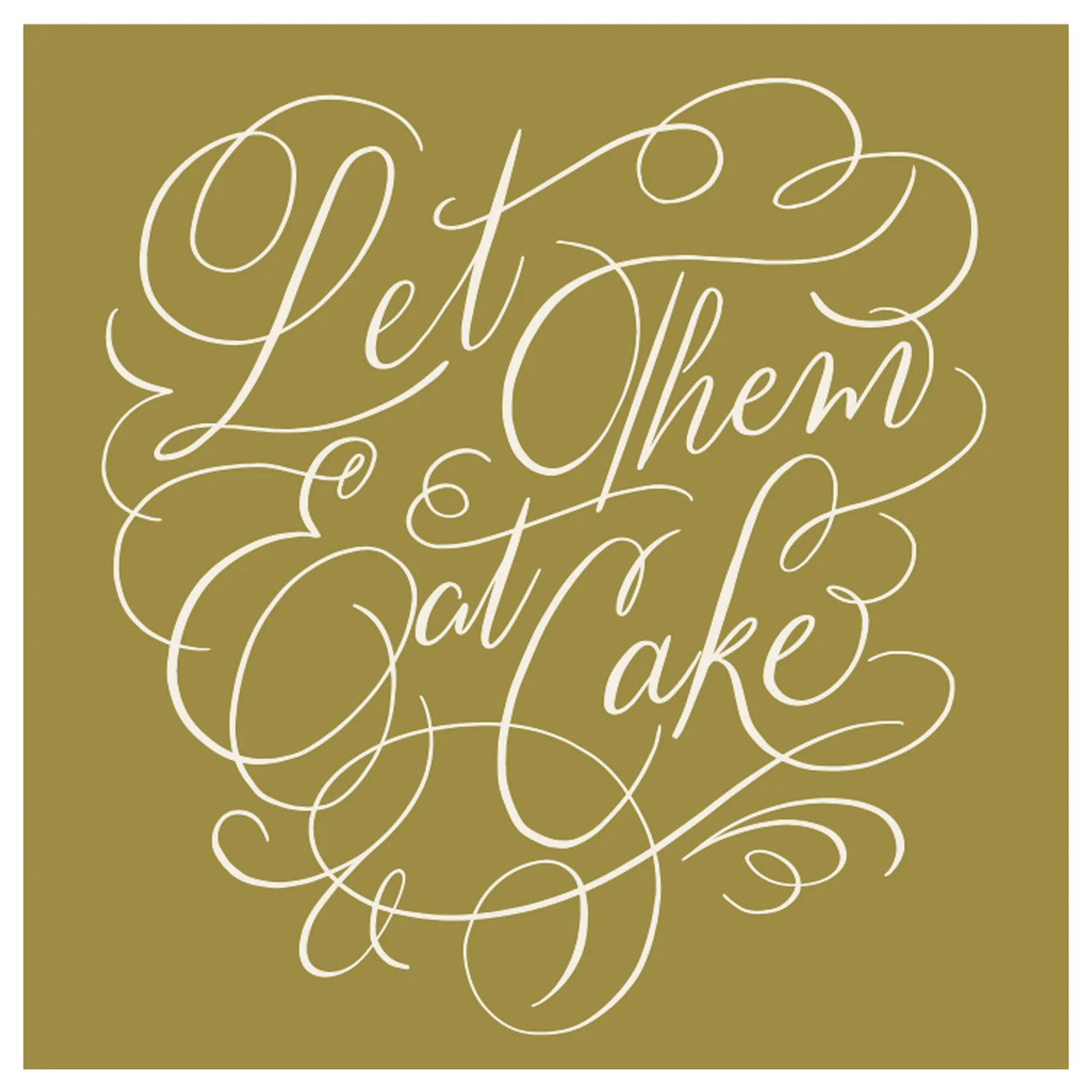 Let Them Eat Cake Cocktail Napkin