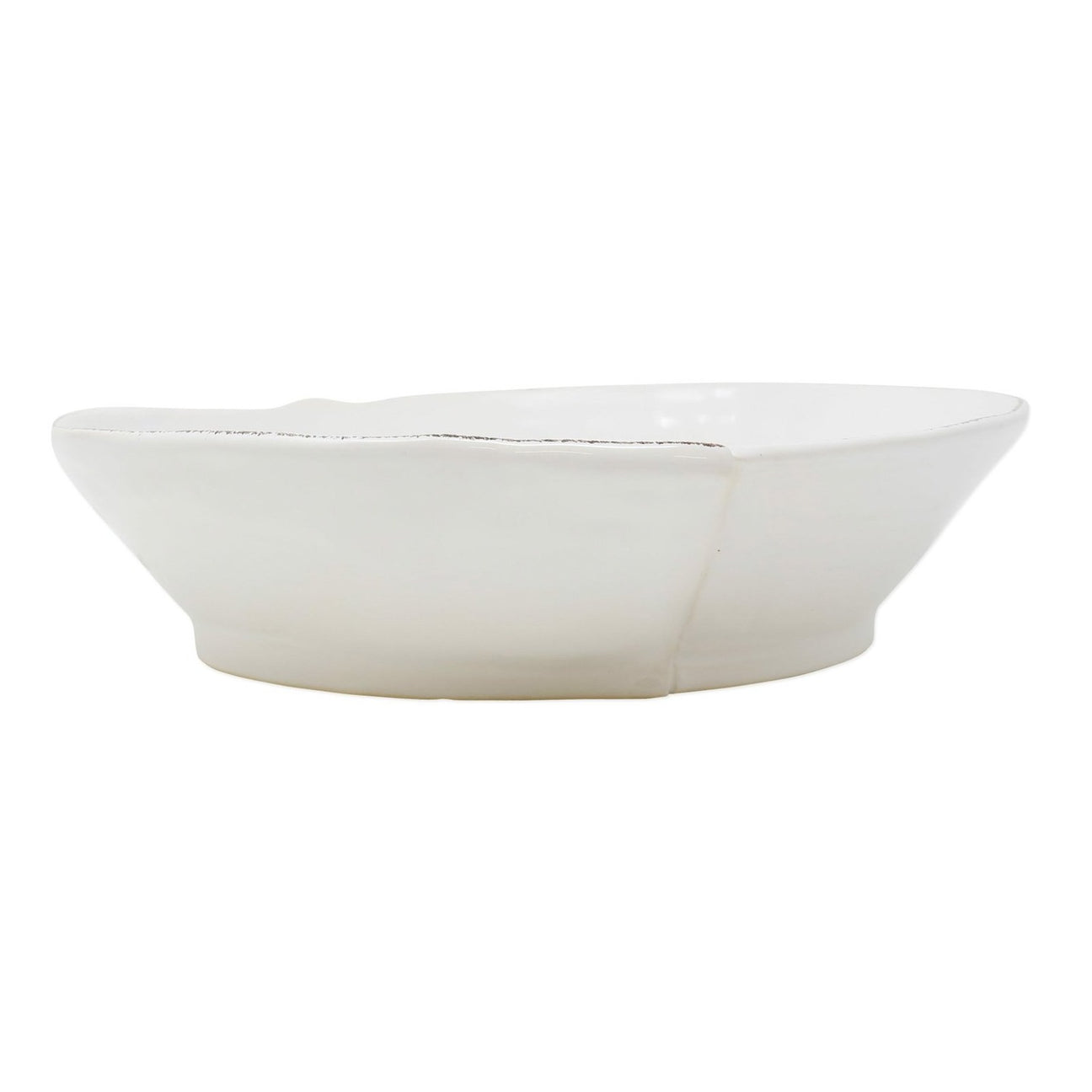 VIETRI Lastra Medium Shallow Serving Bowl, White