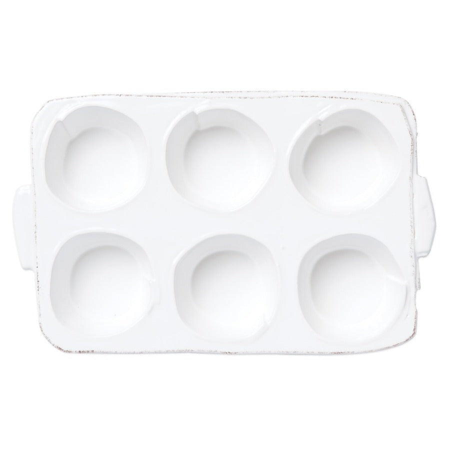 VIETRI Lastra White Muffin Tin