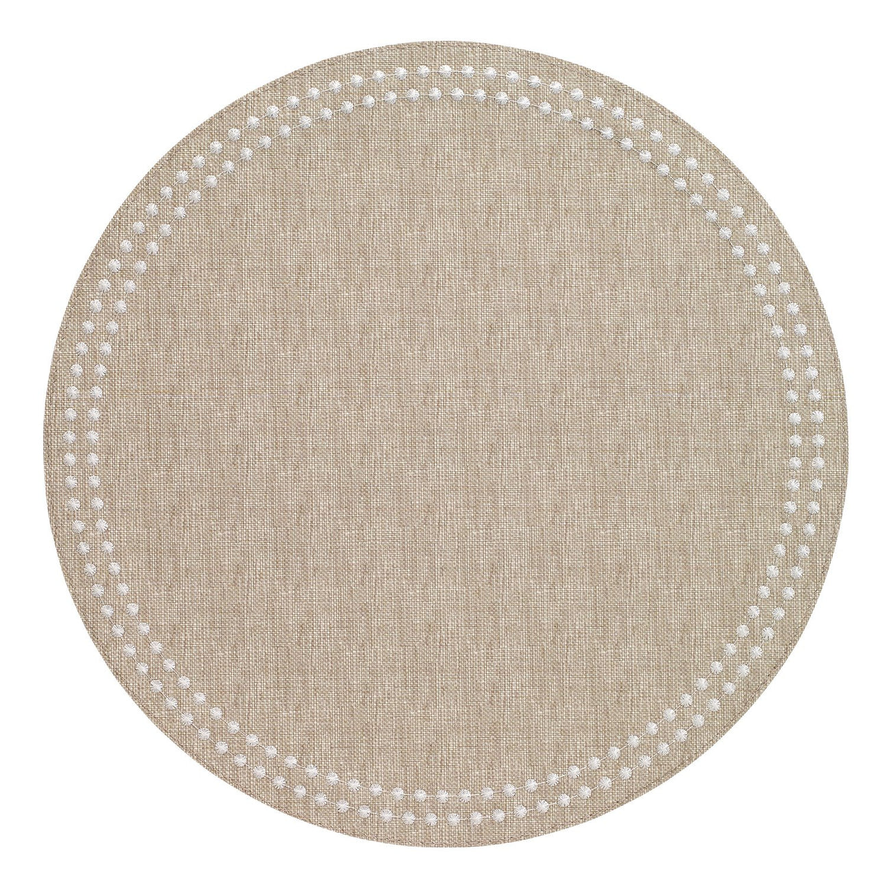Beige / White Pearls Washable Placemat