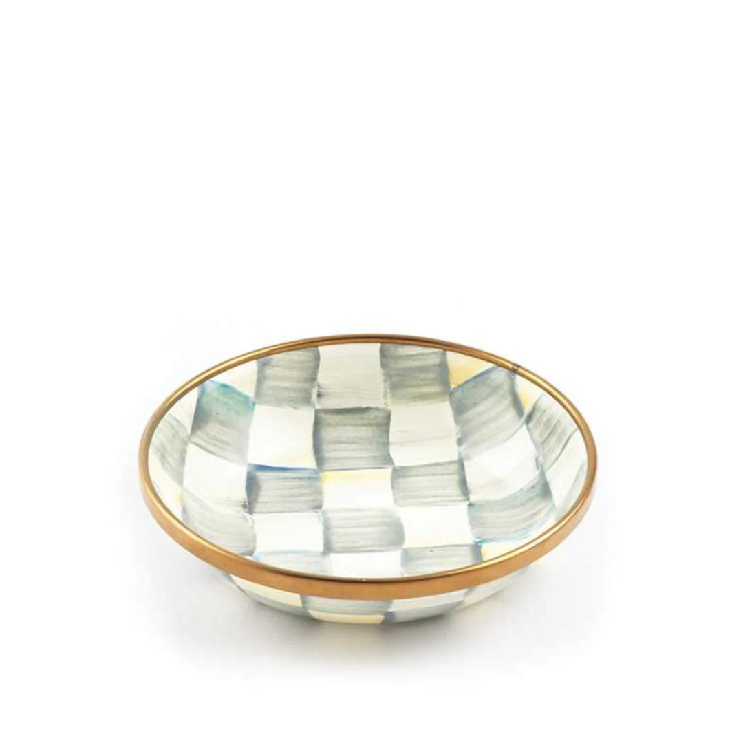 MacKenzie Childs Sterling Check Enamel Dipping Bowl