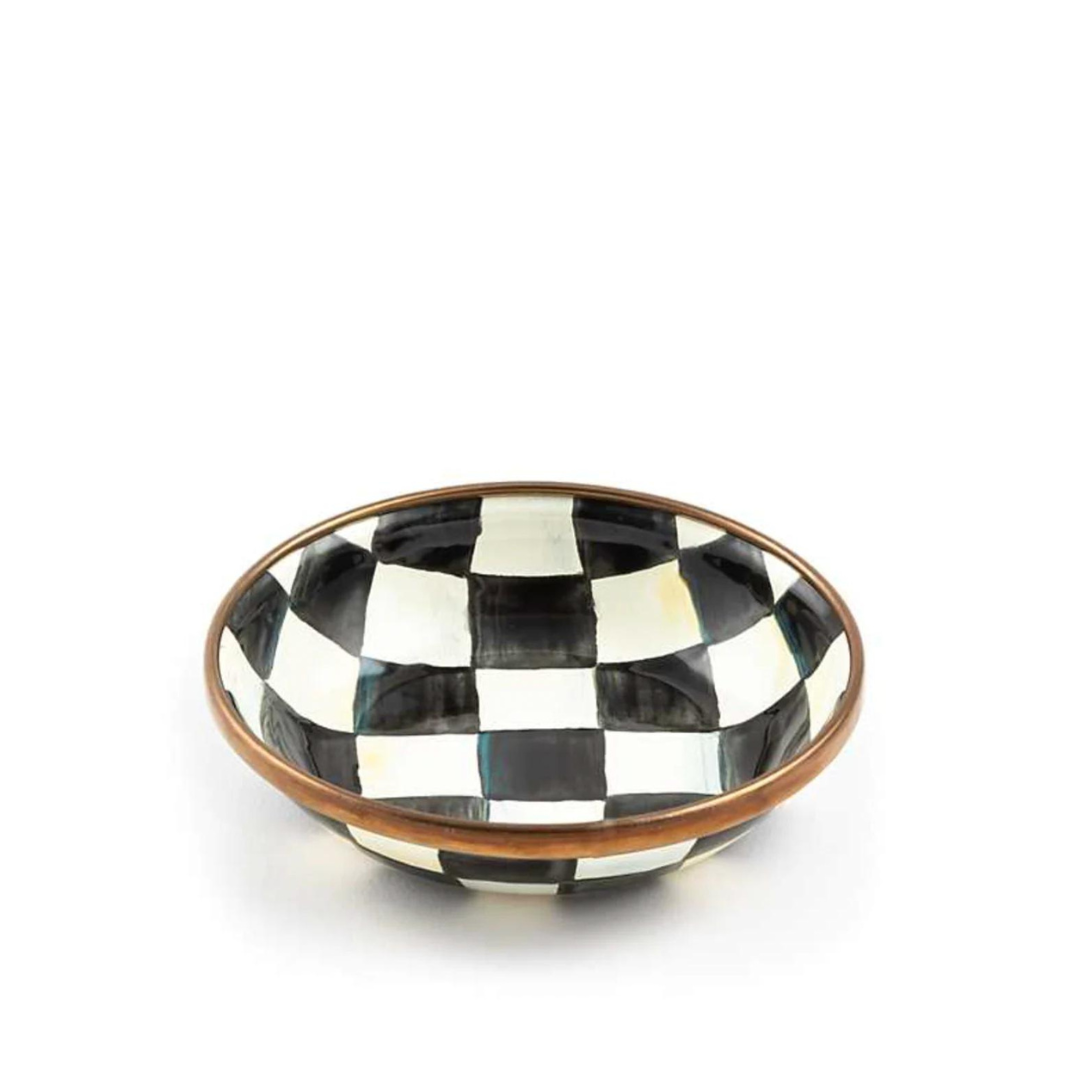 MacKenzie Childs Courtly Check Enamel Dipping Bowl