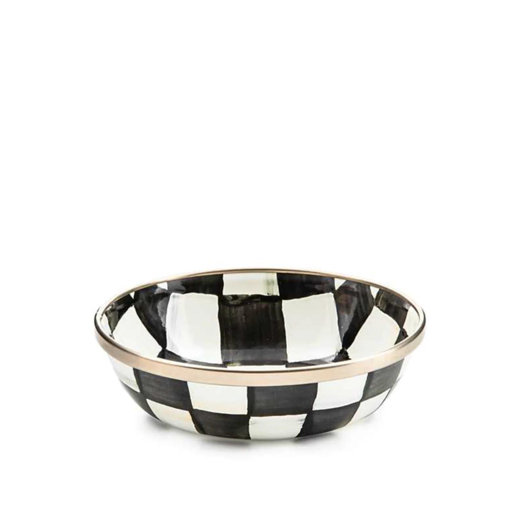 MacKenzie Childs Courtly Check Enamel Relish Dish
