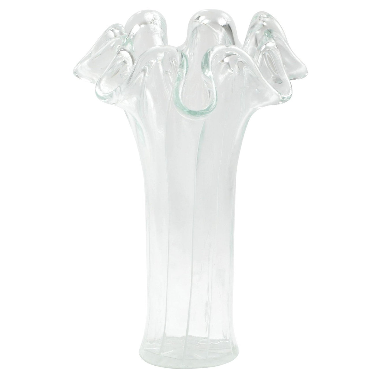 VIETRI Tall Onda Glass Striped Vase