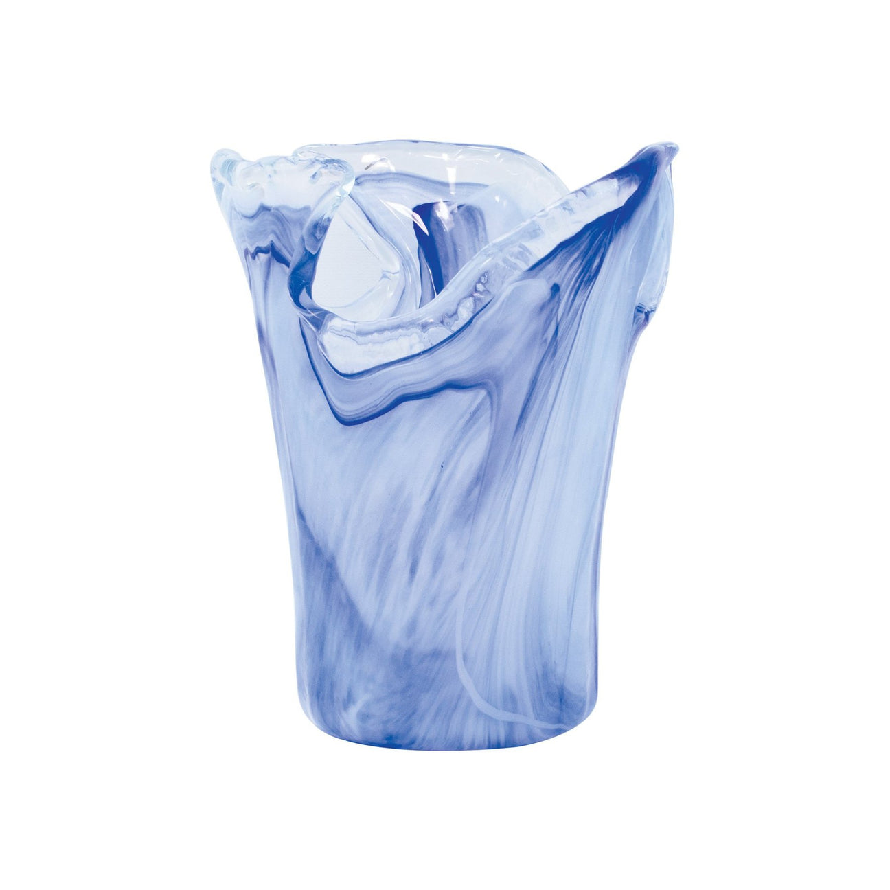 VIETRI Small Cobalt Onda Glass Vase