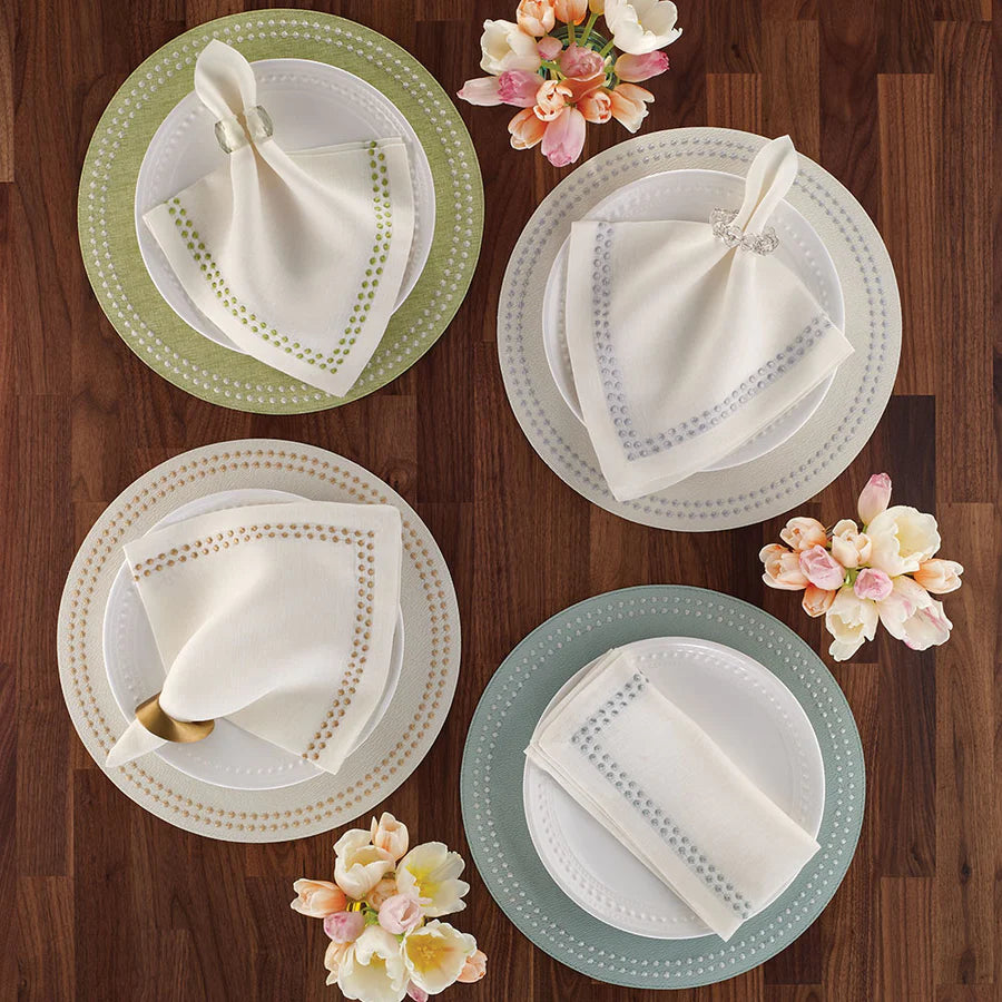 Ice Blue Pearl Dinner Napkin