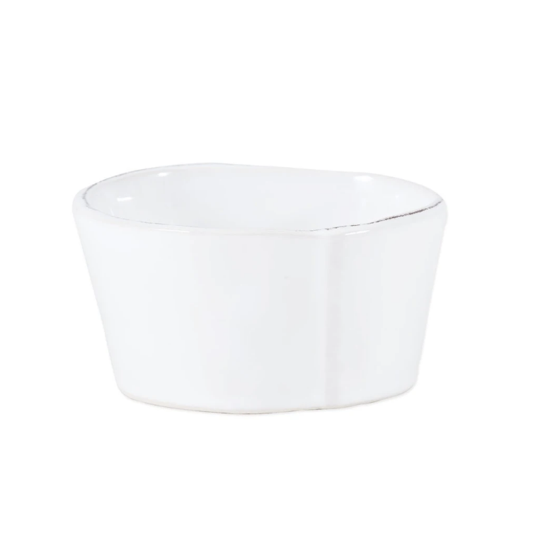 VIETRI Lastra White Condiment Bowl