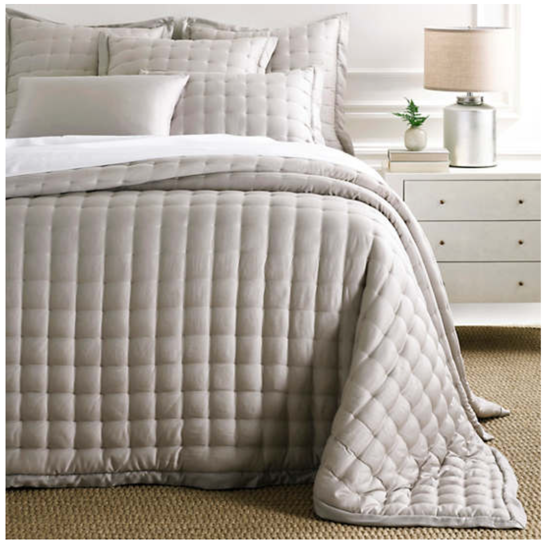 Pine Cone Hill Silken Solid Gray Puff
