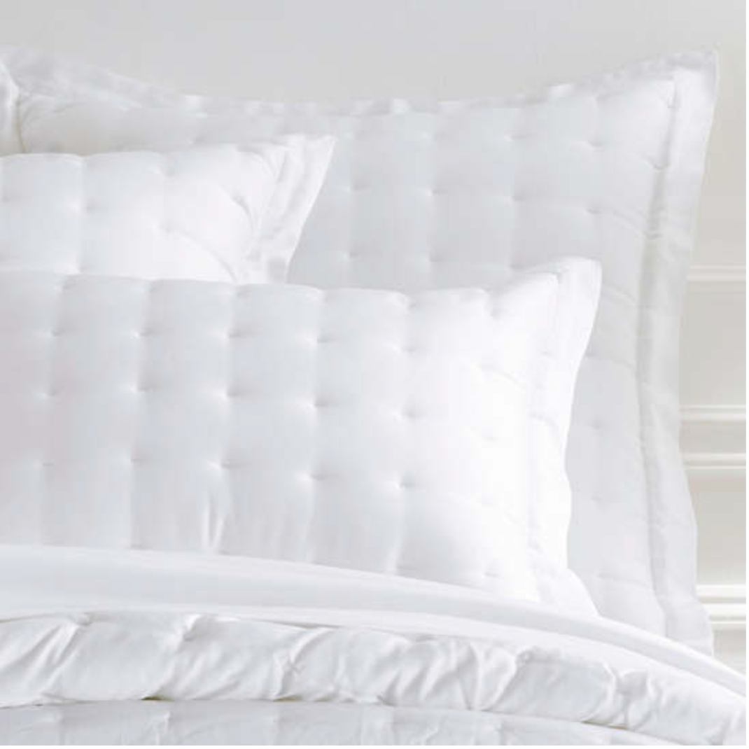 Pine Cone Hill White Silken Solid Puff Sham