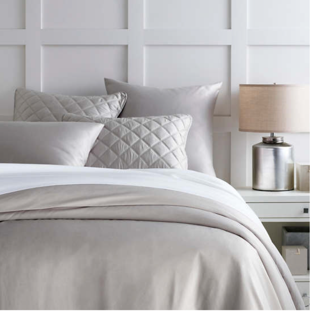 Pine Cone Hill Silken Solid Gray Duvet Cover