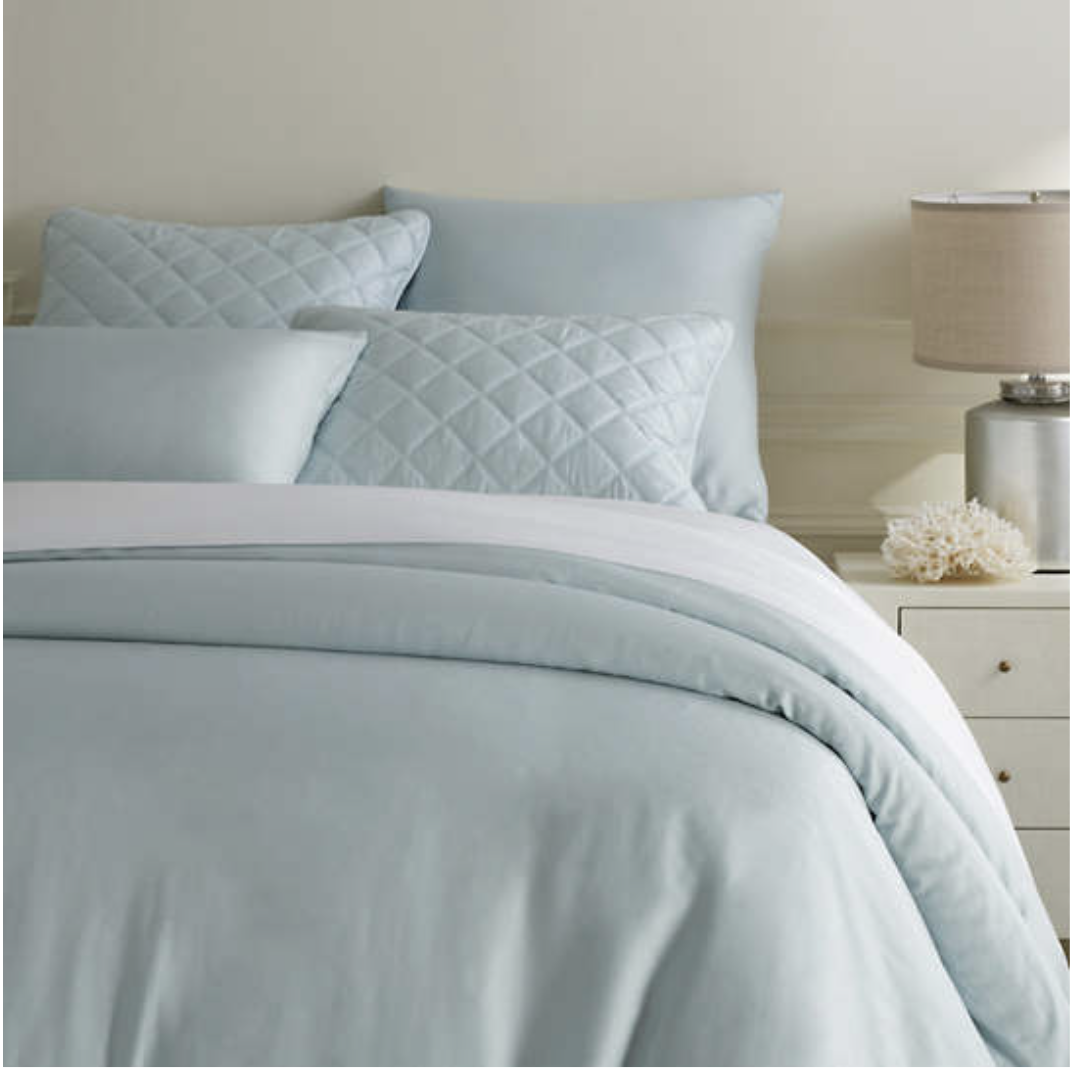 Pine Cone Hill Silken Solid Robins Egg Blue Duvet Cover