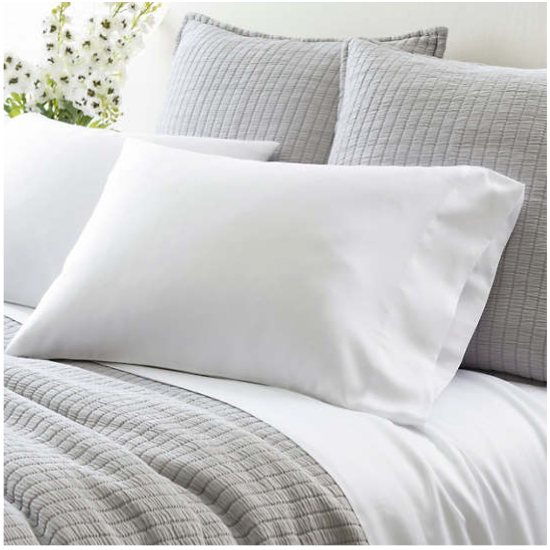 Pine Cone Hill White Silken Solid Pillowcases