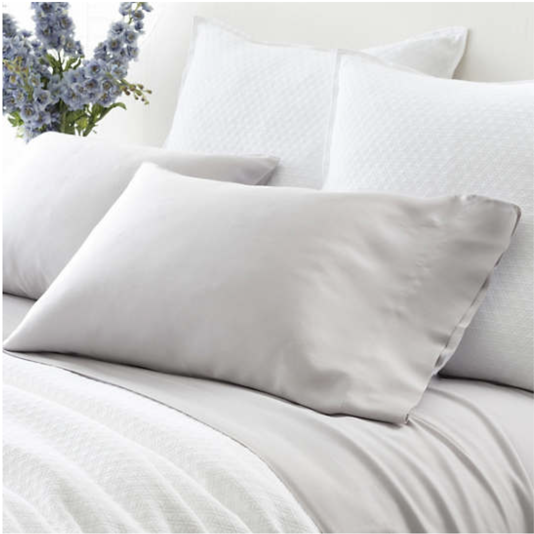 Pine Cone Hill Gray Silken Solid Pillowcases