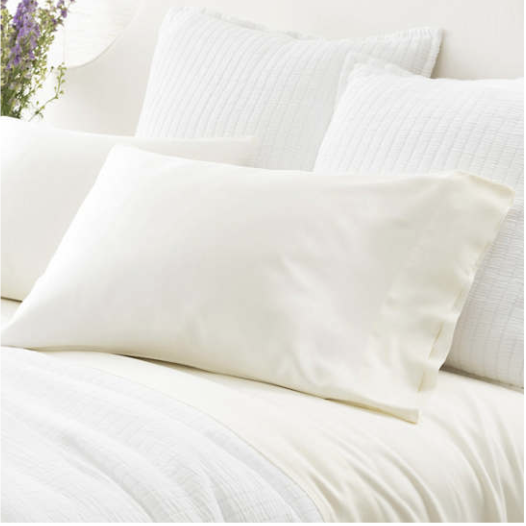 Pine Cone Hill Ivory Silken Solid Pillowcases
