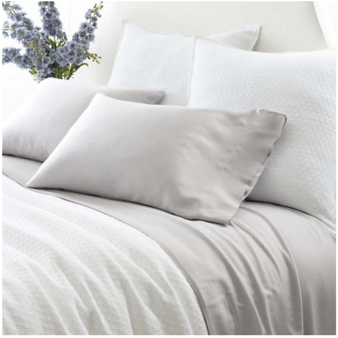 Pine Cone Hill Gray Silken Solid Sheet Set