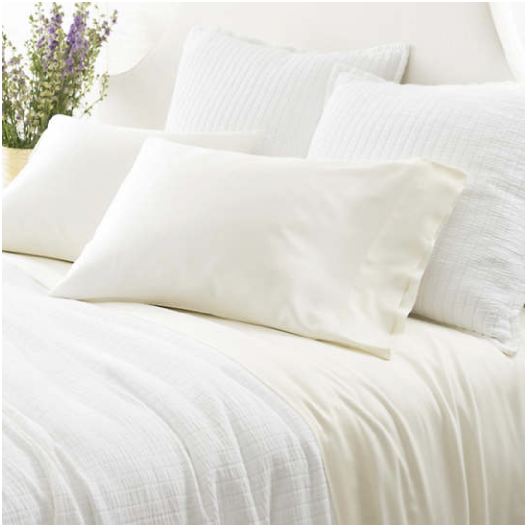 Pine Cone Hill Ivory Silken Solid Sheet Set